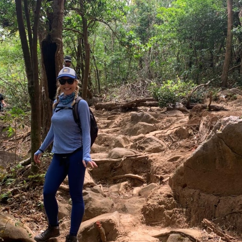 coach lenka hiking in Costa Rica